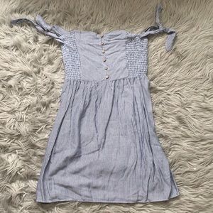 Off the shoulder striped dress